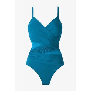 New Miraclesuit Women's Teal Network Mystique Mesh One-Piece Swimsuit Size 12  $